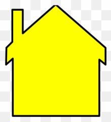 Yellow House Outline Png Svg Clip Art