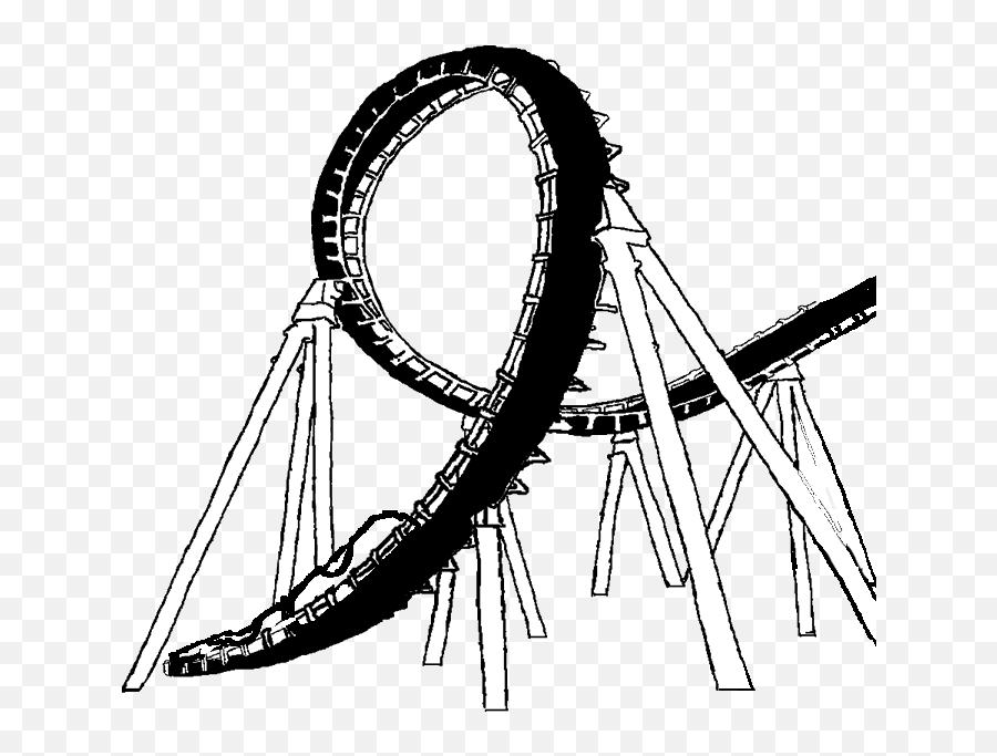 Rollercoaster Drawing Transparent Png - Roller Coaster Gif Clear Background,Rollercoaster Png