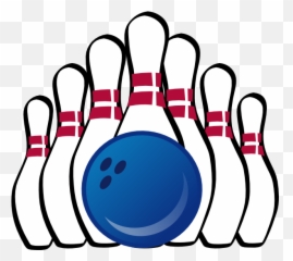 Bowling Ball And Pins Clip Art - Bowling Clip Art Bowling Pins Png,Bowling Pin Png