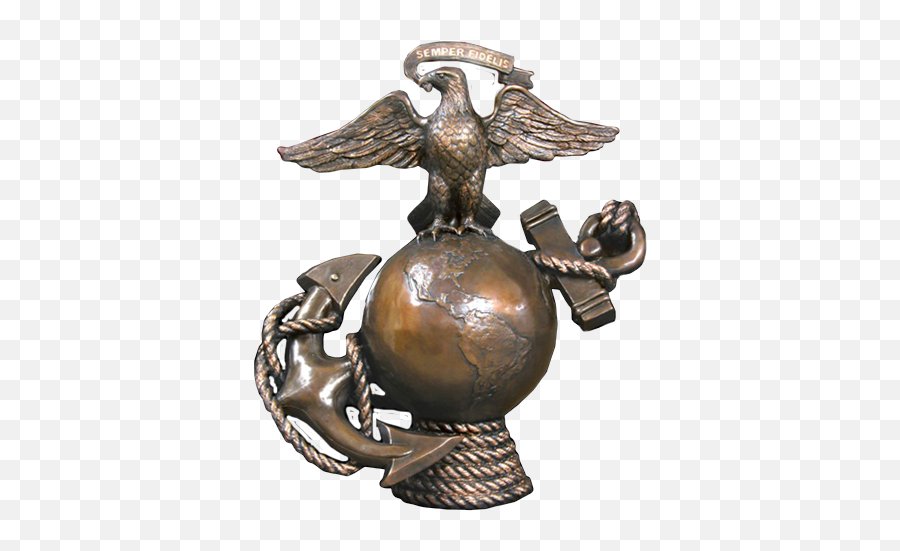 Marine Corps Military Bronze Sculpture - Eagle Globe And Anchor Statue Png,Eagle Globe And Anchor Png