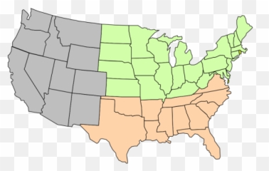 Three - Region Us Map Png Svg Clip Art For Web Download States With Mental Health Courts,Usa Map Png