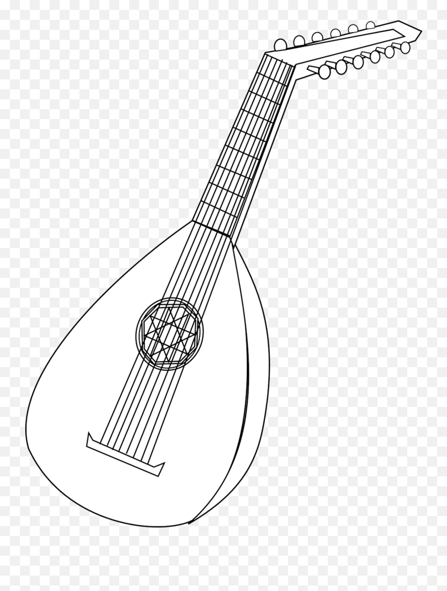 Drawing Of A Lute Transparent Cartoon - Lute Clip Art Png,Lute Png