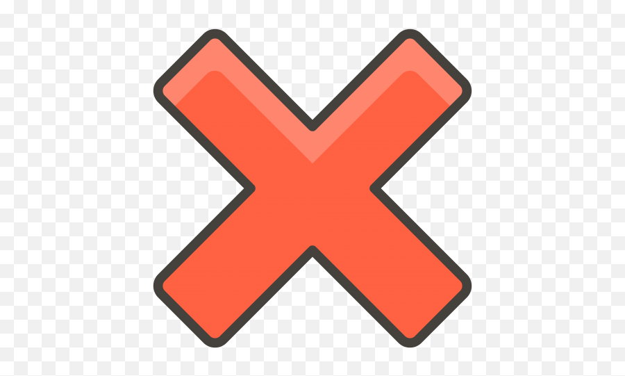Download Cross Mark Emoji - Transparent Background Wrong Clipart Png,Cross Out Transparent Background