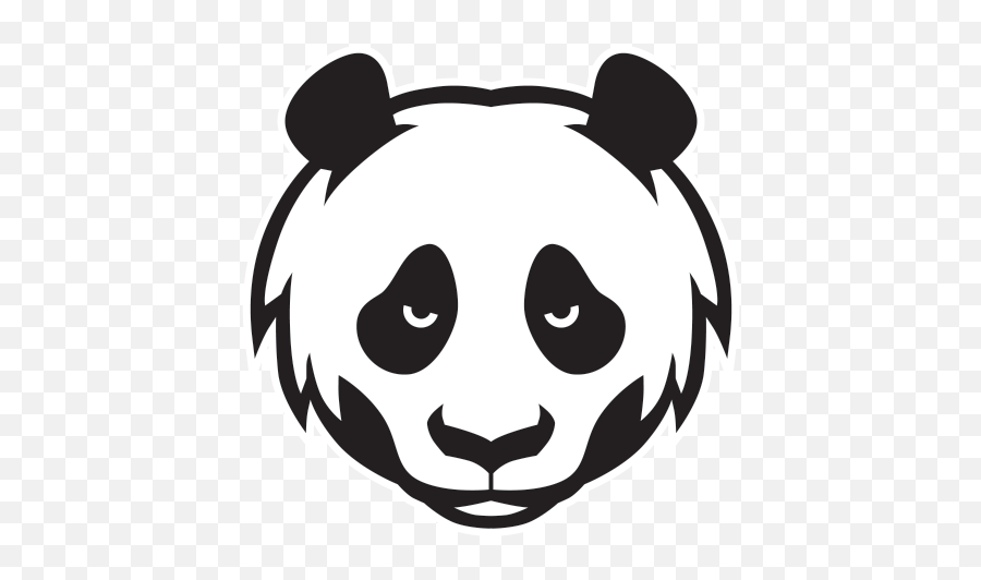 Printed Vinyl Panda Head Stickers Factory - Cute Angry Panda Tattoo Png,Panda Eyes Logo
