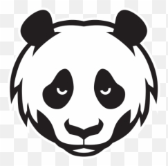 Printed Vinyl Panda Head Stickers Factory - Cute Angry Tattoo png