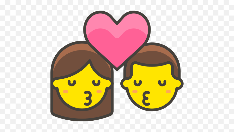 Kiss Woman Man Free Icon Of 780 Vector Emoji - Beso Mujer Y Hombre Emoji Png,Lips Emoji Png