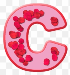 Presentation Alphabets Rose Petals Letter C - Rose Petal Letter C Png,Rose Petals Transparent