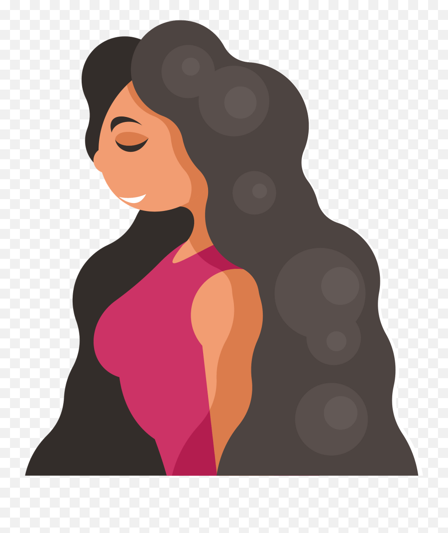 Girl With Long Hair Clipart - Girl With Long Hair Clipart Png,Long Hair Transparent