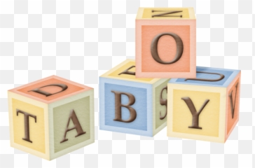 Baby Boy Blocks Png Transparent - Clip Art
