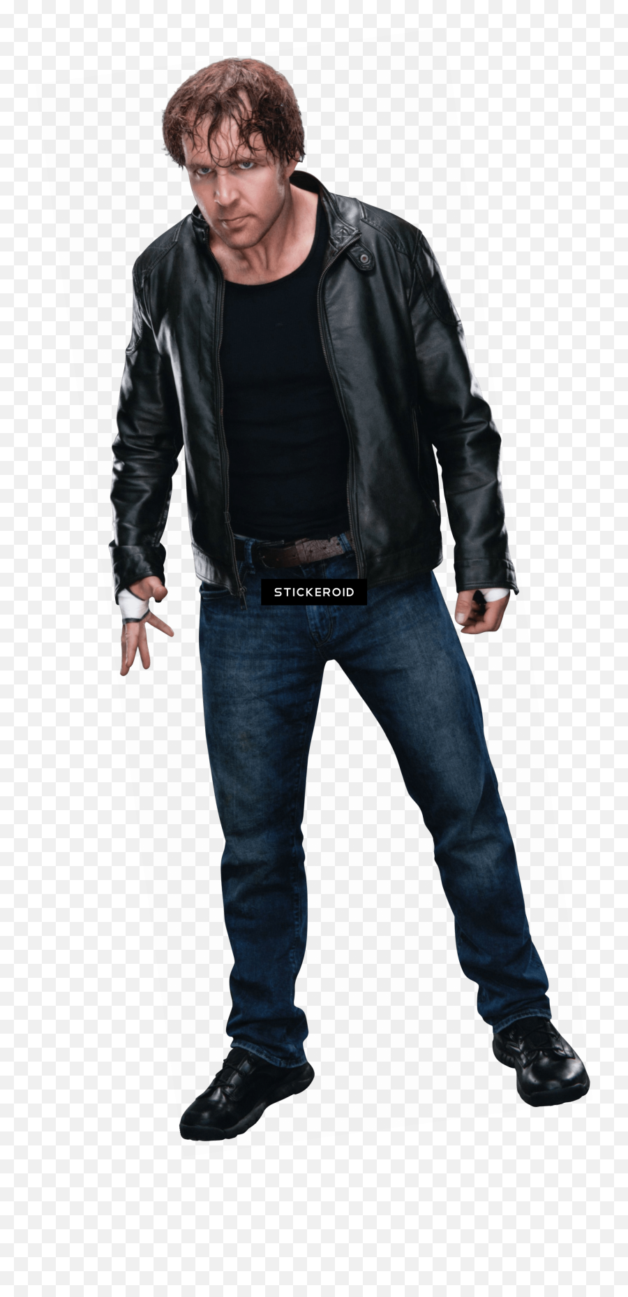 Dean Ambrose Leather Jacket Standing Png