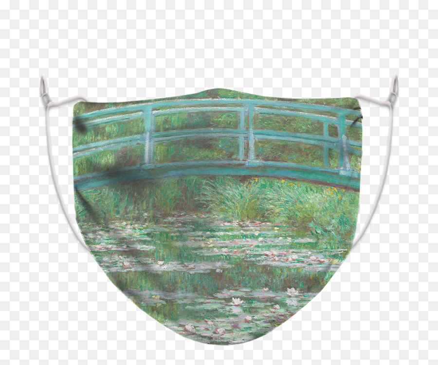 Claude Monet Face Mask - Japanese Footbridge Png,Footbridge Icon