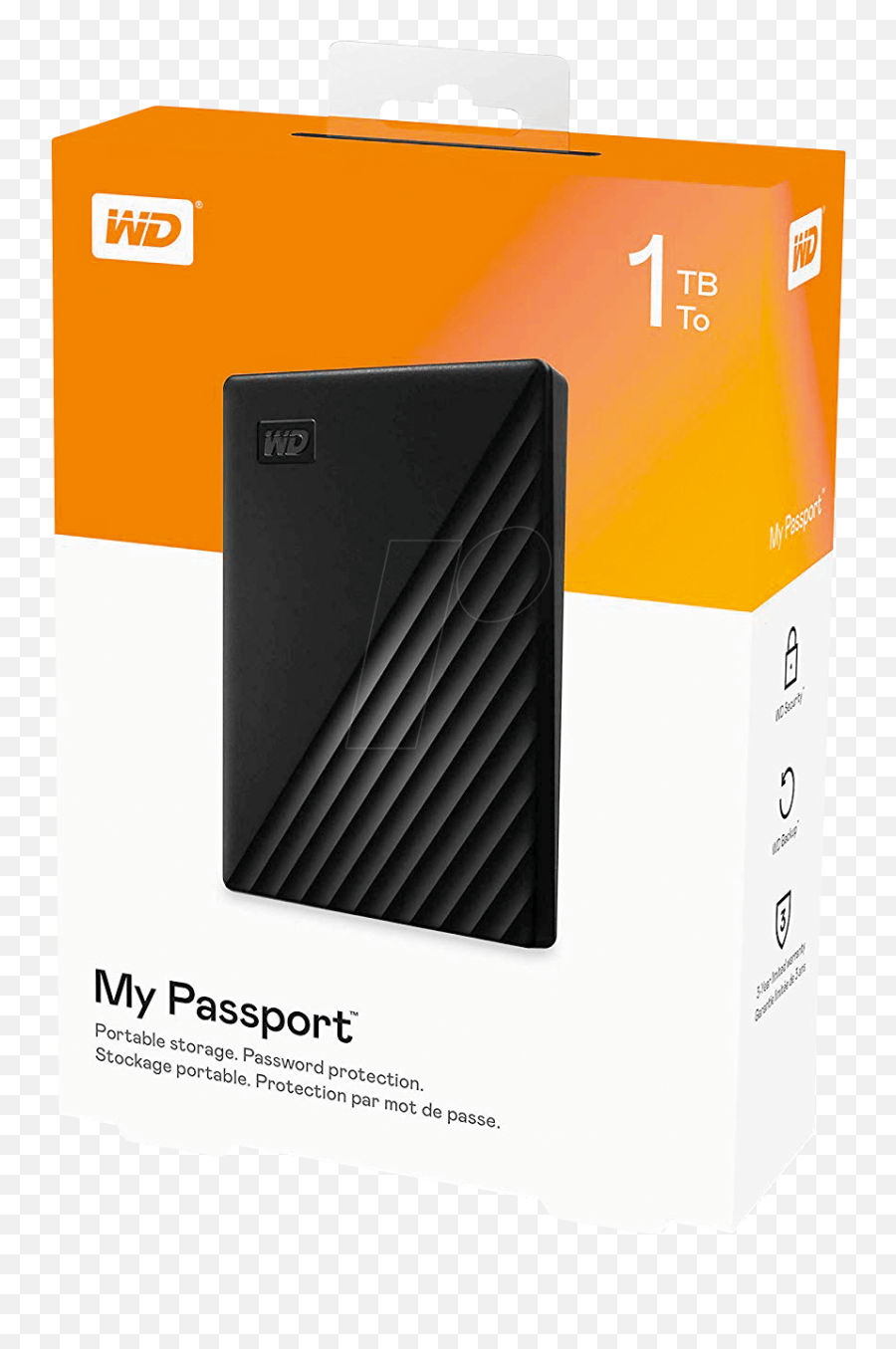 Disco Duro Externo Wd My Passport 2 - Wd My Passport 1tb Box Png,Wd Passport Icon