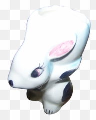 Charming Ceramic Bunny Rabbit Cracked Egg Cup Eggcup - Figurine Png,Cracked Egg Png