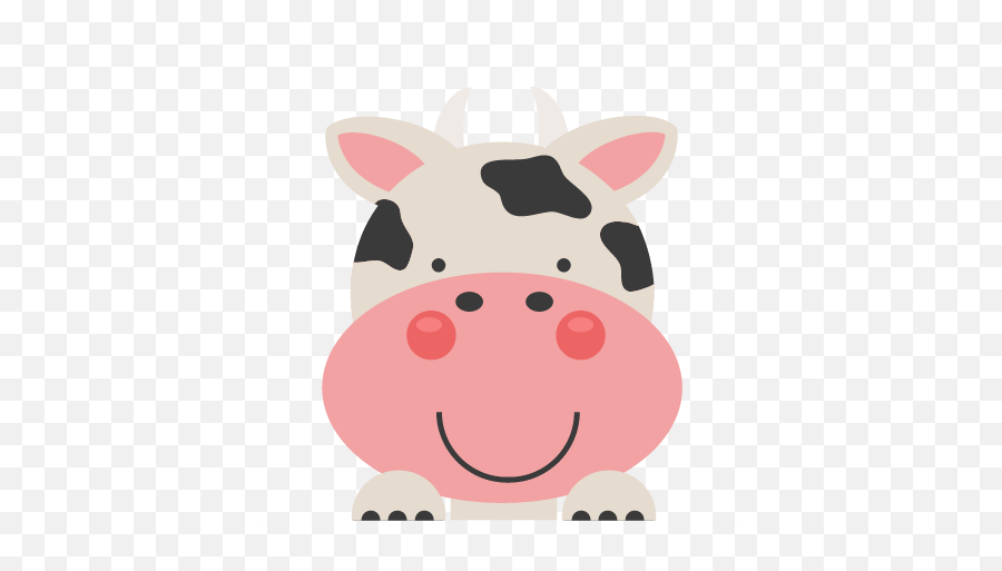 Cow Svg Scrapbook Cut File Cute Clipart - Cute Cow Clipart Png,Peeking Png