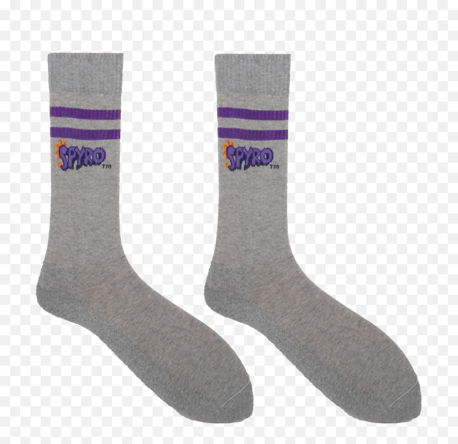Spyro The Dragon Grey Sports Socks - Sock Png,Spyro Png