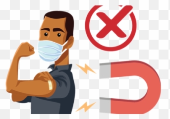 Covid - 19 VACCINE MYTHS Can Vaccine Make You Magnetic No Vaccinated Person Vector png