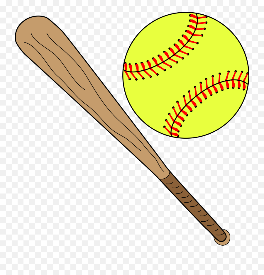 Softball Png Pic - Softball And Bat Clipart,Softball Png