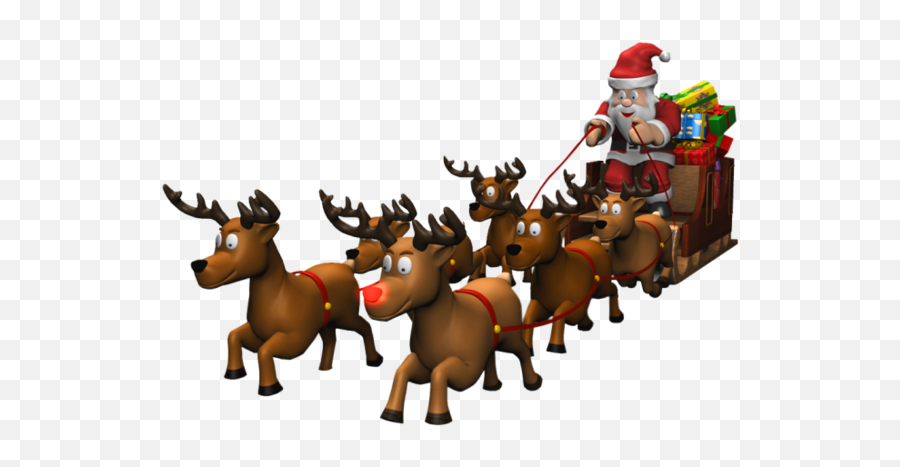 Rudolph Santa Claus Reindeer Christmas - Cartoon Png,Rudolph Png - free  transparent png images 