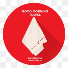 Icons Of Sg - Singapore Good Morning Towel png