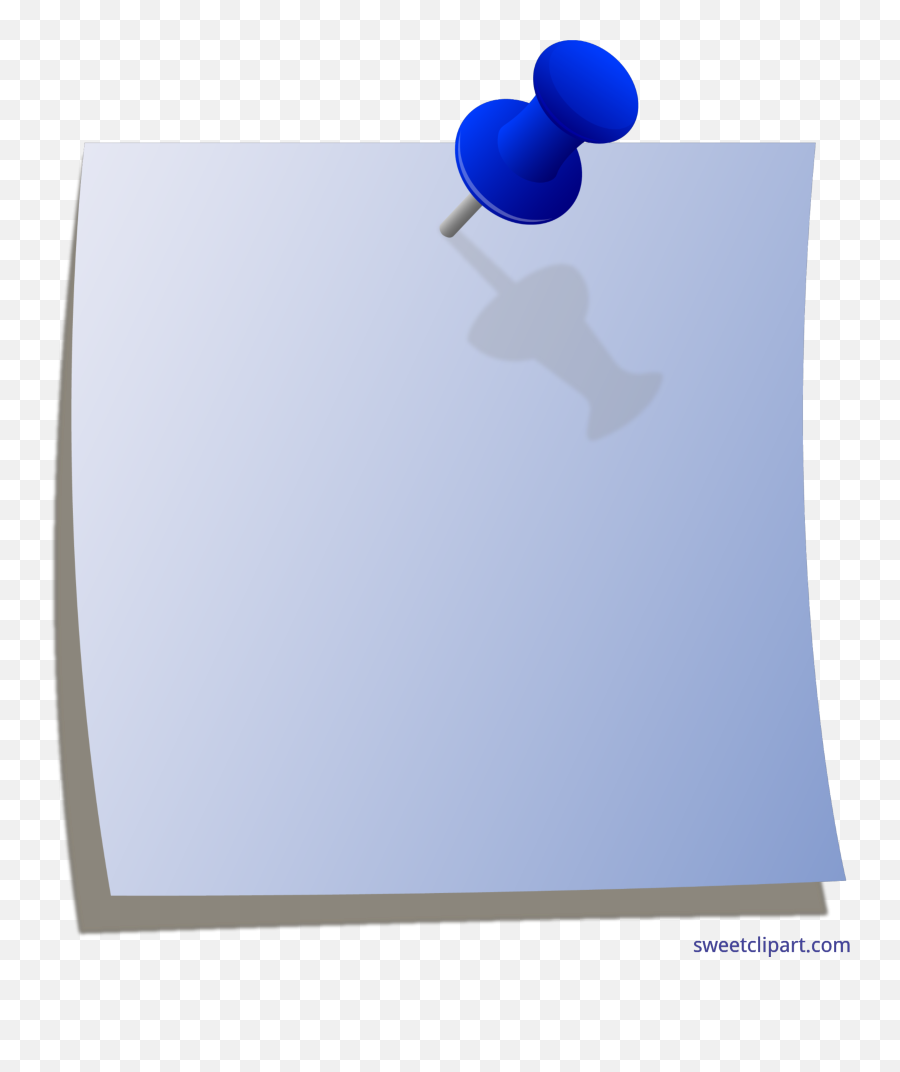 Note Clipart Paper - Blue Post It Note Clip Art Full Post It Note Blue Png,Post It Note Png
