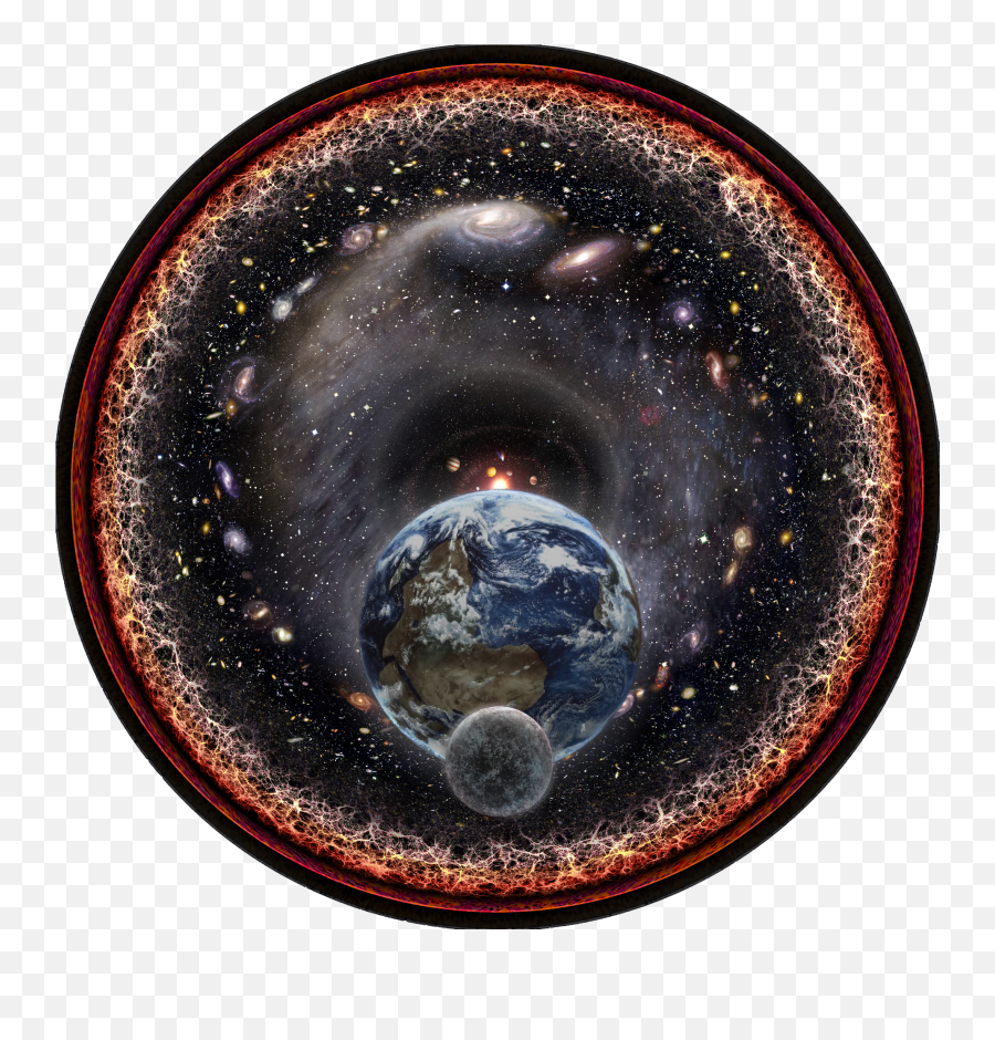 Fileuniversal View Of The Moon Earth Sun And Milky - Many Galaxies Are There In The Universe Png,Sun And Moon Png