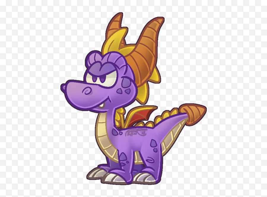 Spyro But Paper Mario Style - Paper Mario Crash Bandicoot Png,Spyro Reignited Png