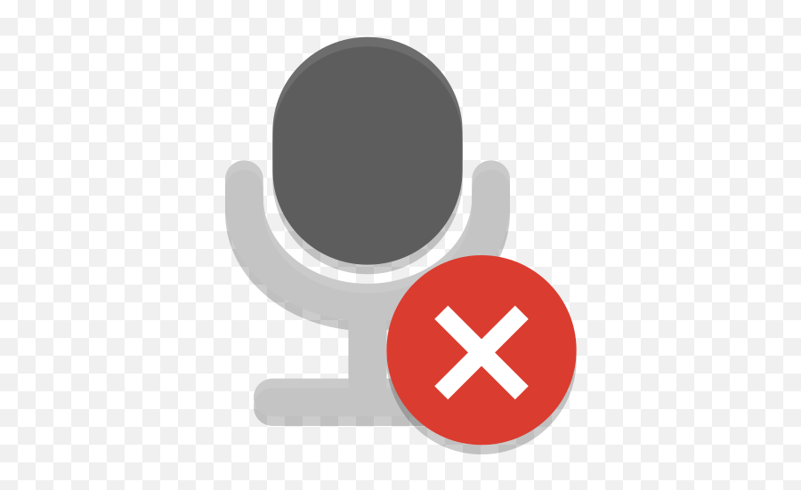 Notification Microphone Sensitivity Muted Icon Papirus - Microphone Icon On Red Png,Microphone Logo Png