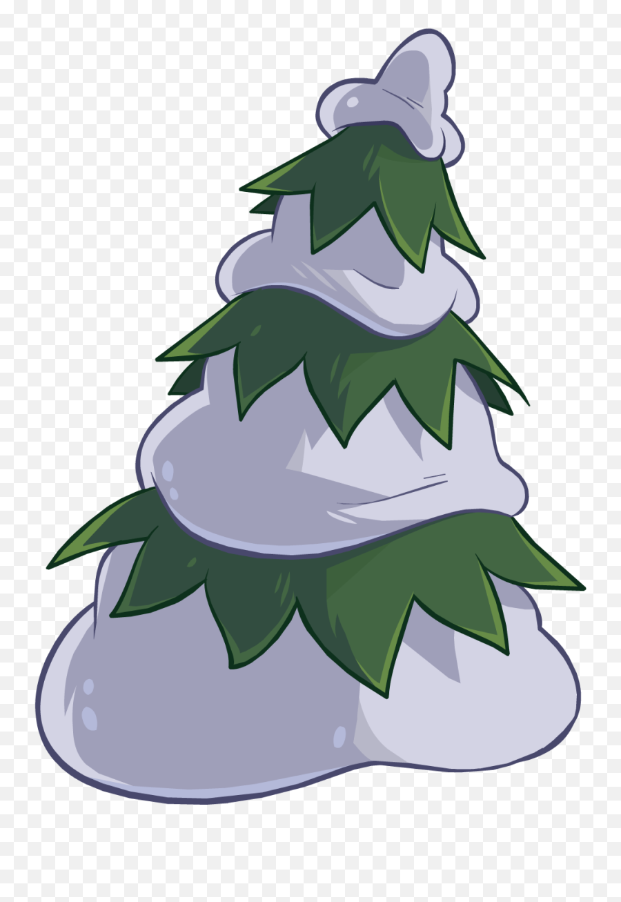 January Clipart Snowtree Transparent Free - Club Penguin Tree Png,Cartoon Christmas Tree Png