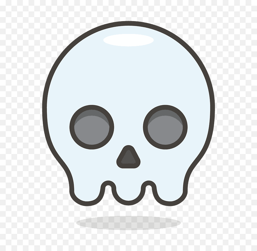 Skull Emoji Icon Of Colored Outline Png Transparent