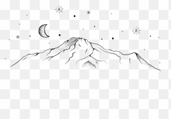 Drawing Mountain Transparent Png - Sketch