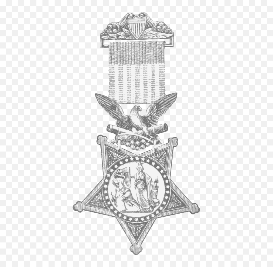Png Historical Medal Of Honor - Medal Of Honor Black And White,Medal Of Honor Png