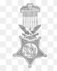 Png Historical Medal Of Honor - Black And White