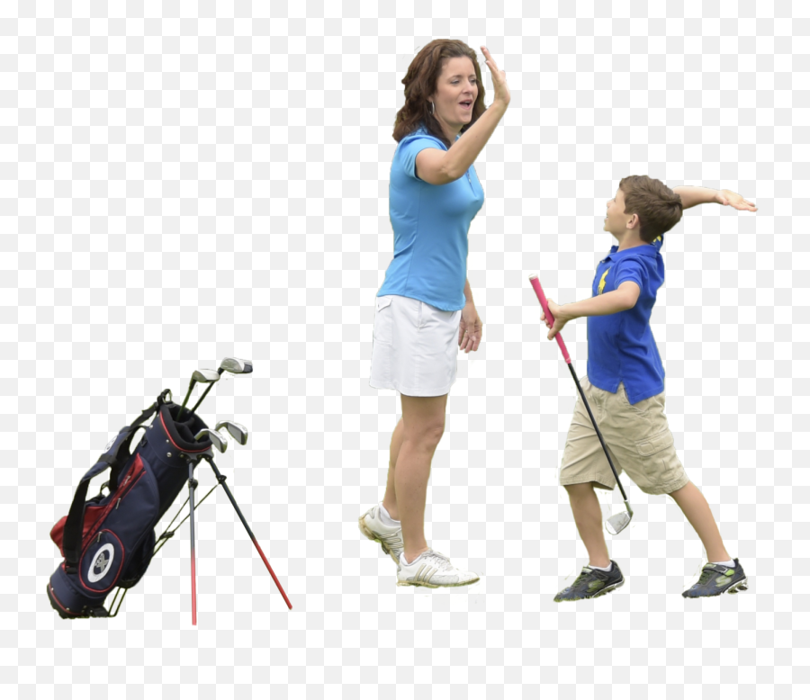 Download Jill Scally High Fives A Junior - Speed Golf Png,Golf Png