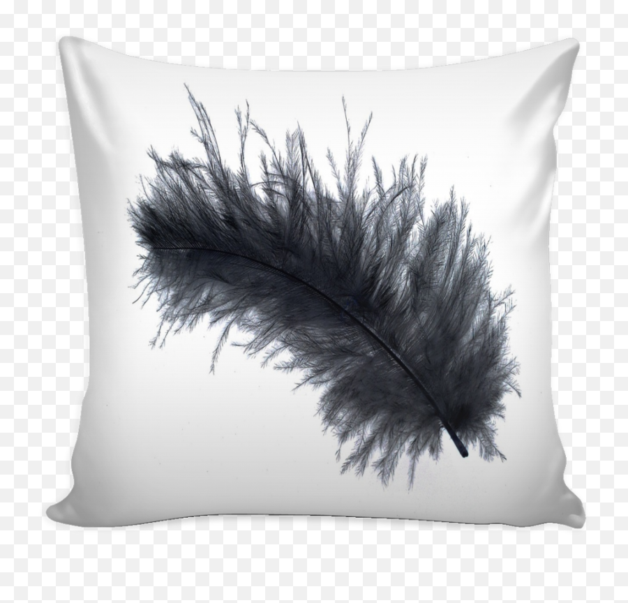 Black Feather Pillow Cover - Love Quotes On Pillows Png,Black Feather Png