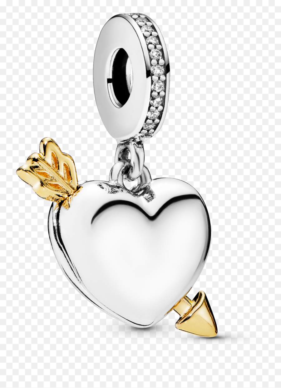 Loved Heart U0026 Arrow Dangle Charm Pandora Hk - Heart Png,Love Transparent