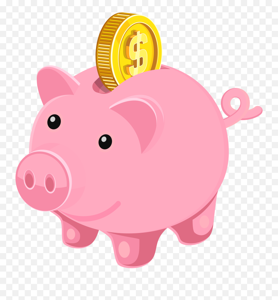Bank Clip Background Transparent Png - Cute Piggy Bank Clipart,Piggy Bank Transparent Background