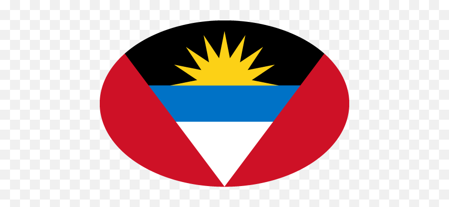 Vector Country Flag Of Antigua And Barbuda - Oval Vector Individual Flags Of The World Png,Red Oval Png