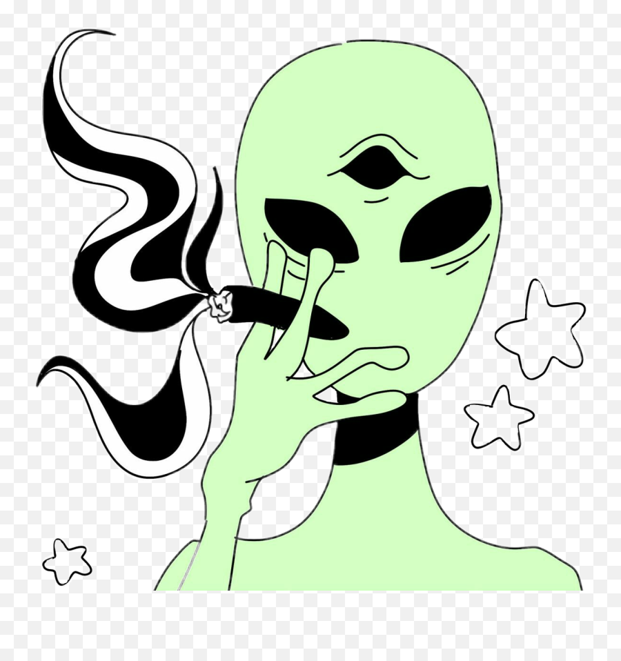 Aesthetic Alien Clipart - Full Size Clipart 189341 Aesthetic Alien Girl Drawing Png,Alien Clipart Transparent