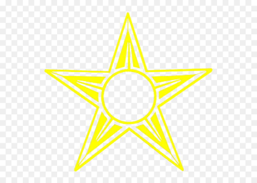 Yellow Barnstar Star - Circle Png,Soviet Star Png