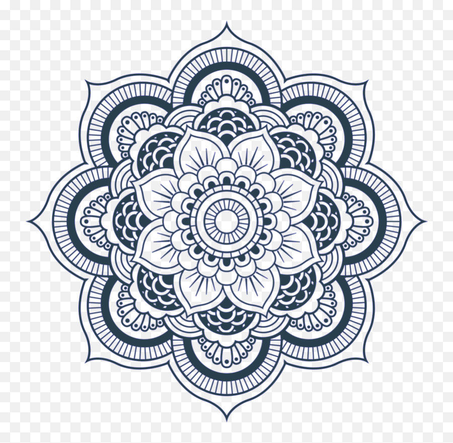 Easy Mandala Designs - Design Flowers In Black And White Png,Mandala Transparent Background