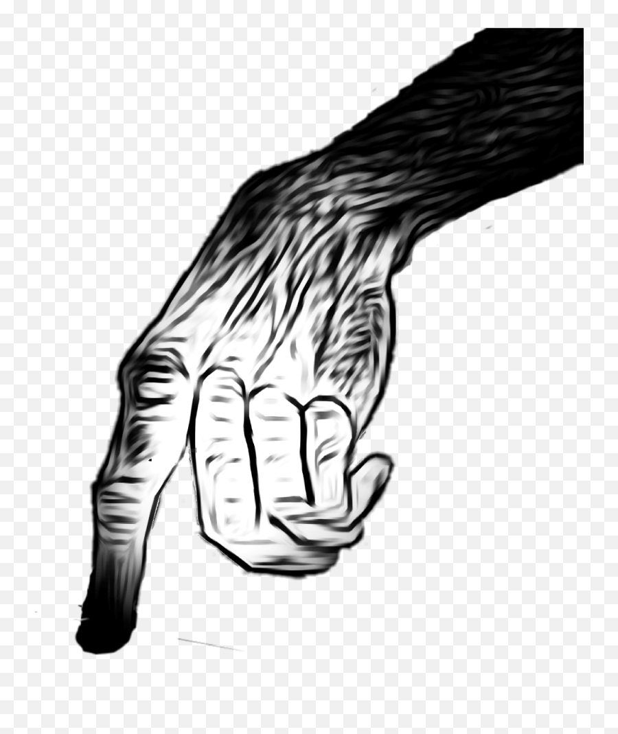 Zombie Ape Hand Scary Creepy Point Finger Cool Awesome - Transparent Zombie Hand Drawn Png,Zombie Hand Png