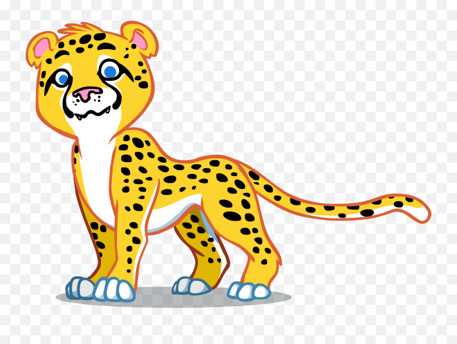 Download Hd Edit Symbol Make A Badge - Cheetah Cartoon Png,Cheetah Transparent