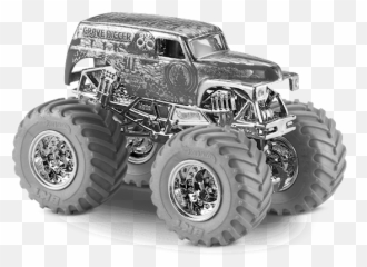 Grave Digger In Silver Monster Jam - Synthetic Rubber Png,Grave Digger Logo