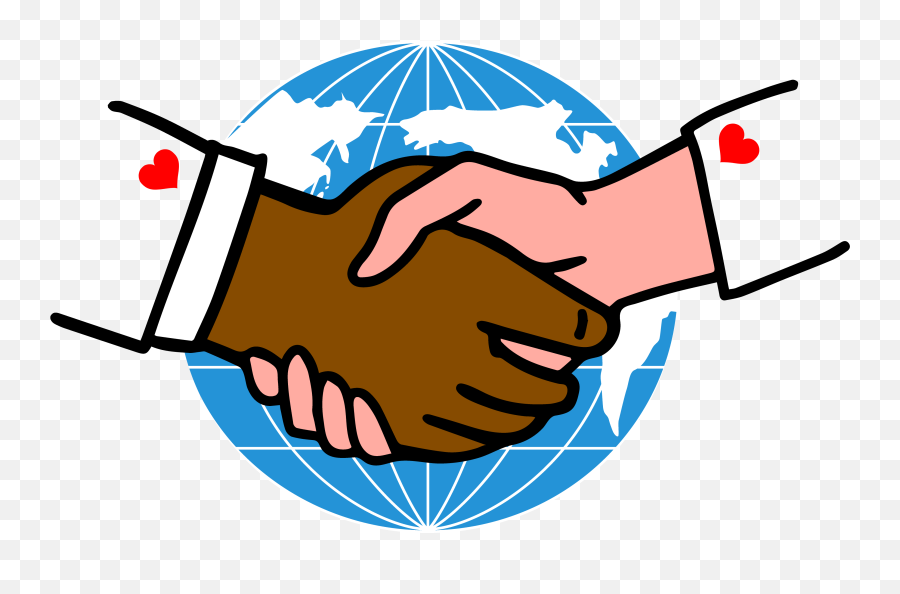 Hand Shake For Newsletter - Handshake Animation Clipart Black And White Hands Shaking Cartoon Png,Handshake Clipart Png
