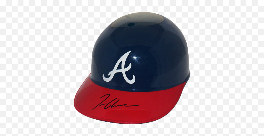 Tom Glavine Autographed Atlanta Braves Baseball Replica Batting Helmet Full Size Blue Jsa Coa - Atlanta Braves Logo Black Png,Atlanta Braves Png