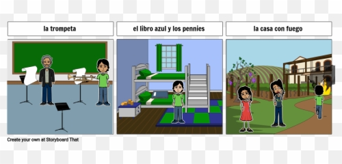 La Trompeta El Libro Azul Y Los Pennies Casa - Sharing png