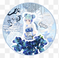 Blue Miku Vocaloid Icon Sticker - Fictional Character Png,Miku Icon