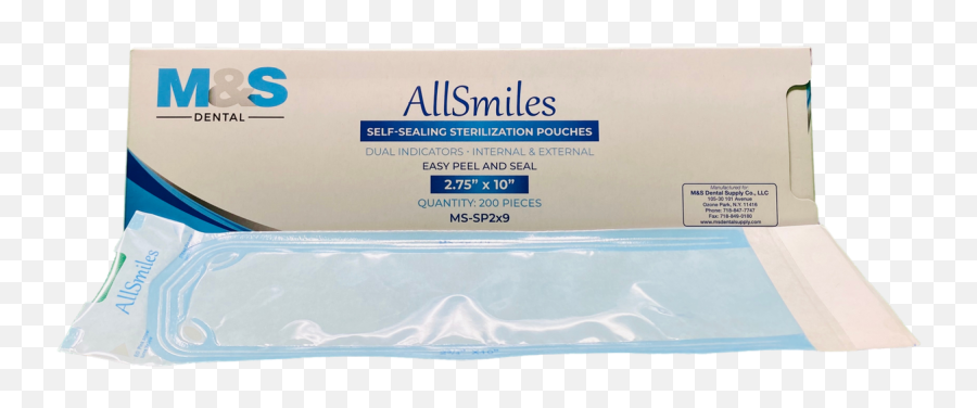 Allsmiles Sterilization Pouches 275x10 - 200box Incontinence Aid Png,Peel Smart Remote Icon