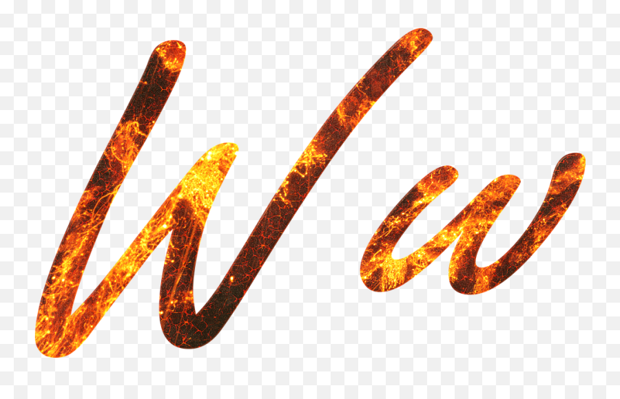 Letter W Fire - Calligraphy Png,Fire Embers Png