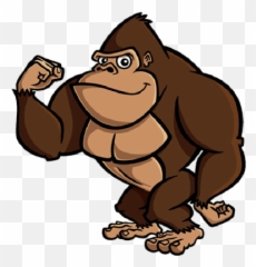 Gorilla Animal Clipart - Cartoon Transparent Background png